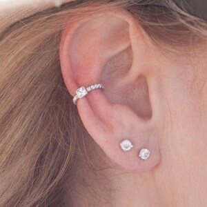 Ear Cuff Earring Wrap Body Sterling Silver or Gold Vermeil no piercing needed great gift idea