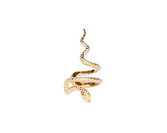 Gold/Silver 925 Sterling Silver Snake Conch Ear CuffSnake Cuff Sterling Silver or Gold Vermeil  (no piercing needed)