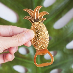 Pineapple Bottle Opener Gift Idea Gold Happy image 1