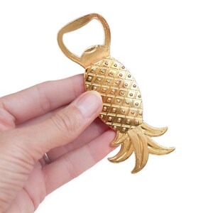 Pineapple Bottle Opener Gift Idea Gold Happy image 8