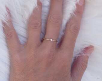 Ring CZ Stacking Ring in Sterling Silver, Gold Filled or Rose Gold Filled