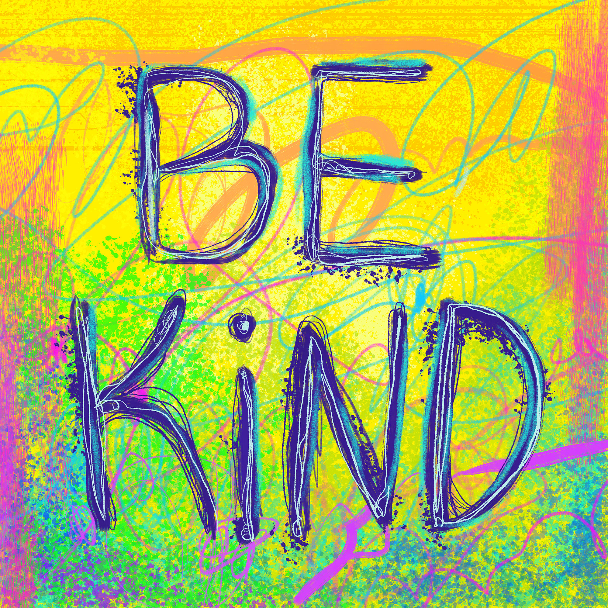BE KIND inspirational Art Print Etsy