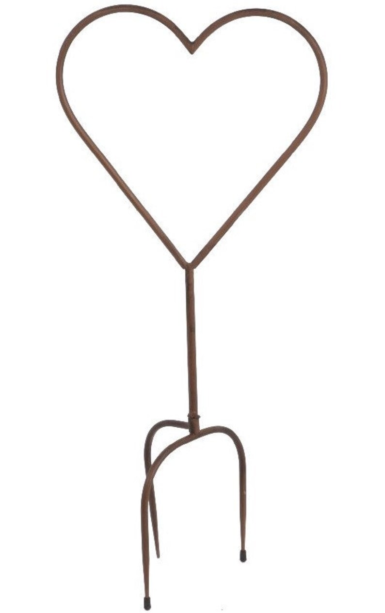 Metal Heart Garden Stake Small 67cm Etsy