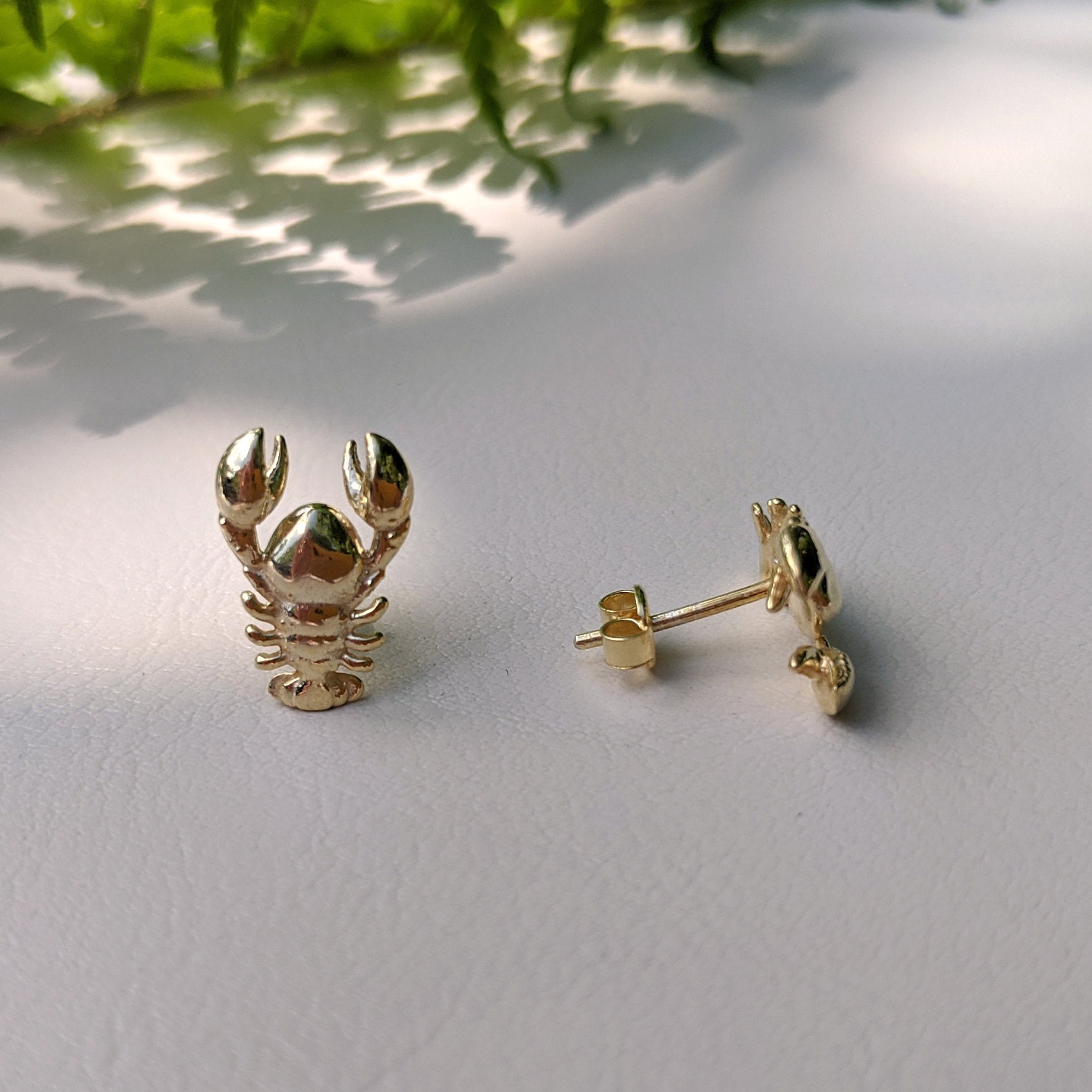Lobster Earrings Gold Nautical Earrings Ethical Jewelry Etsy UK