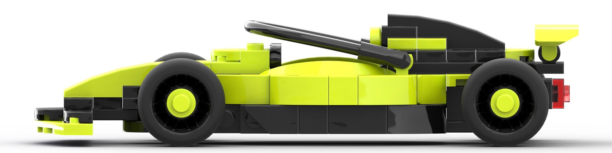LEGO Brick Racer Kit – Lime Green & Black Open-wheel Race Car - Etsy