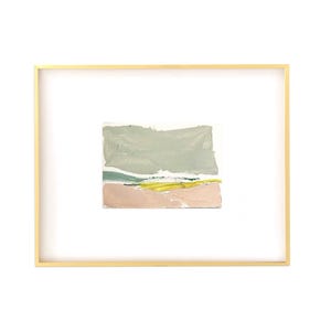 Original Abstract Mixed-Media Painting, Size 4”x6”, Matted in 8”x10”, Ready to Frame, Abstract Artwork, Original Artwork, Coastal Art