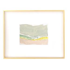 Original Abstract Mixed-Media Painting, Size 4”x6”, Matted in 8”x10”, Ready to Frame, Abstract Artwork, Original Artwork, Coastal Art