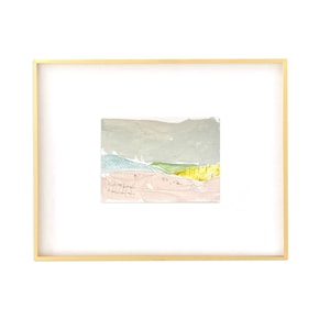 Original Abstract Mixed-Media Painting, Size 4”x6”, Matted in 8”x10”, Ready to Frame, Abstract Artwork, Original Artwork, Coastal Art
