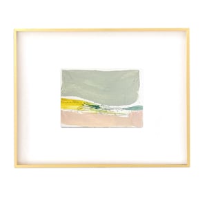 Original Abstract Mixed-Media Painting, Size 4”x6”, Matted in 8”x10”, Ready to Frame, Abstract Artwork, Original Artwork, Coastal Art