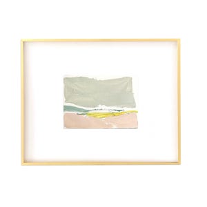 Original Abstract Mixed-Media Painting, Size 4”x6”, Matted in 8”x10”, Ready to Frame, Abstract Artwork, Original Artwork, Coastal Art