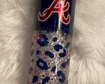 ATL Atlanta Leopard Cheetah Glitter Tumbler