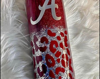 Gobelet pailleté léopard BAMA Alabama