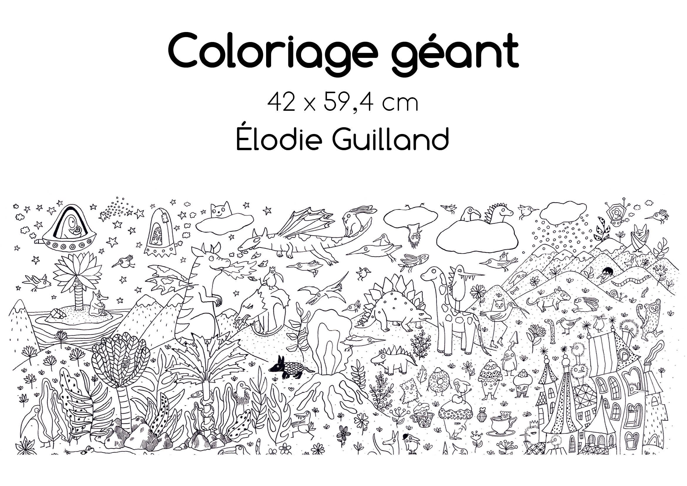 Coloriage géant 70x100 cm Carte de la Manche