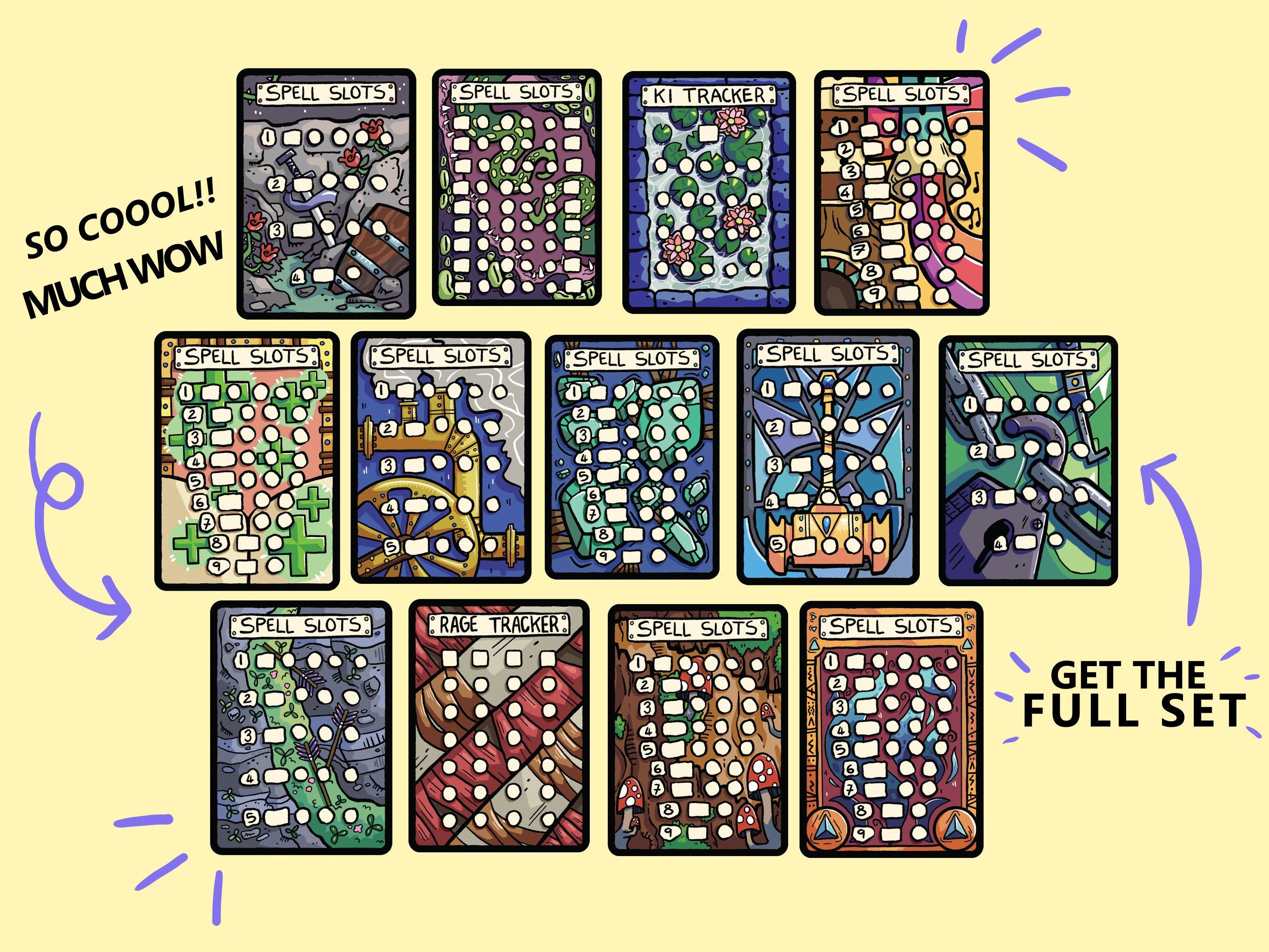 All Classes Spell Slot Printable Trackers for Dnd 5e Mega Bundle Etsy