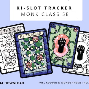 Monk 5e Ki tracker - Printable