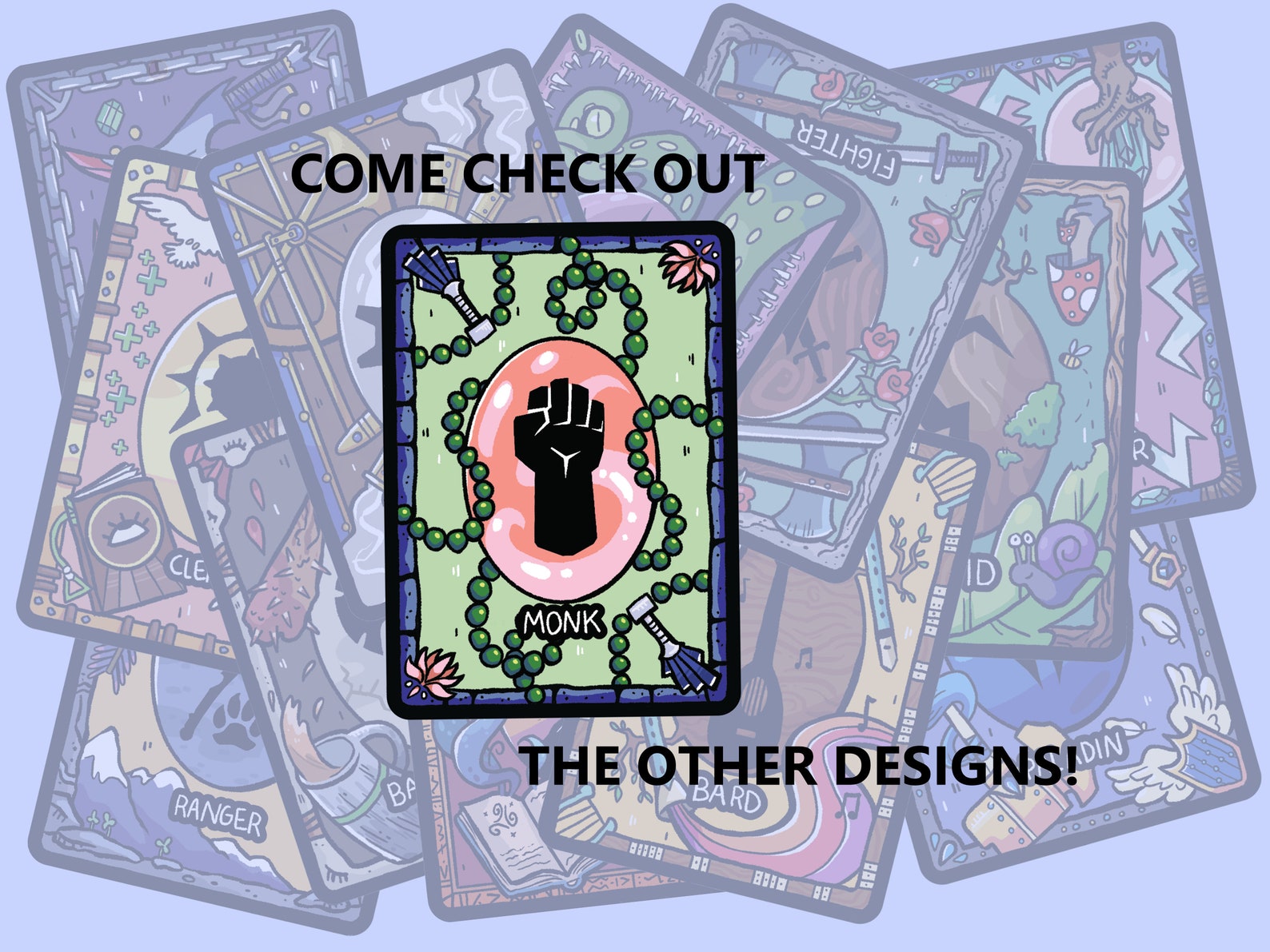 Printable Monk Blank Spell Cards Dnd 5e Full Colour Fillable PDF Etsy