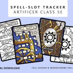 Artificer 5e spell slot tracker - printable