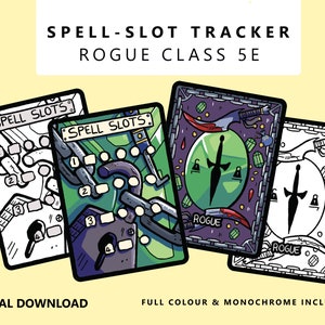 Rogue Arcane Trickster 5e - spell slots - printable