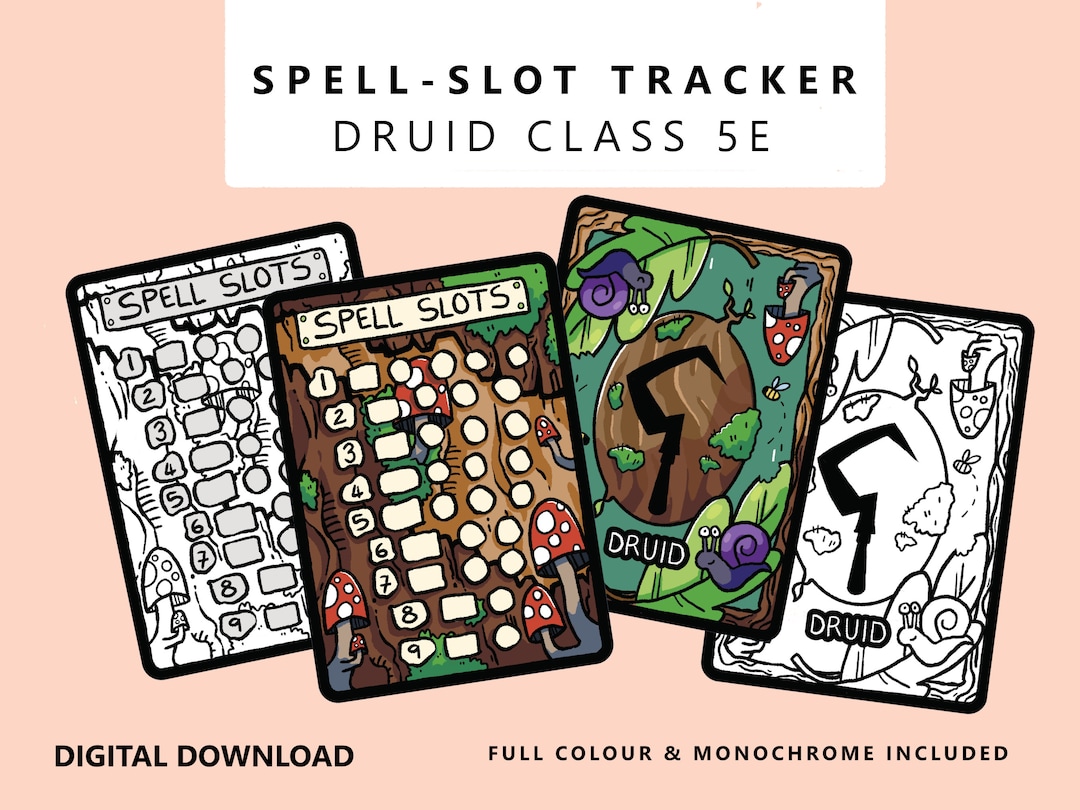 Druid 5e Spell Slots - Printable - Etsy