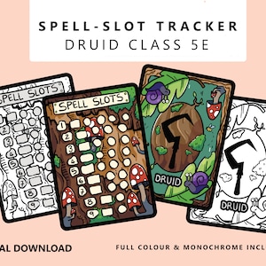 Druid 5e Spell slots - Printable