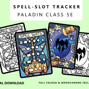 Paladin 5e Spell slot tracker - Printable