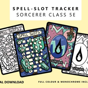 Sorcerer 5e Spell slot tracker - Printable