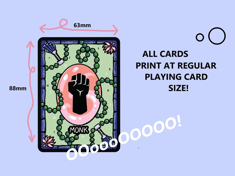 Printable Monk Blank Spell Cards Dnd 5e Full Colour Fillable PDF - Etsy