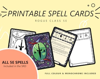 Arcane Trickster Spell Cards - Etsy