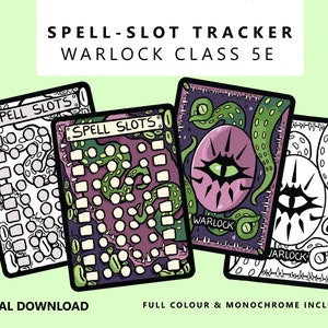 Warlock Spell slot tracker 5e - Printable