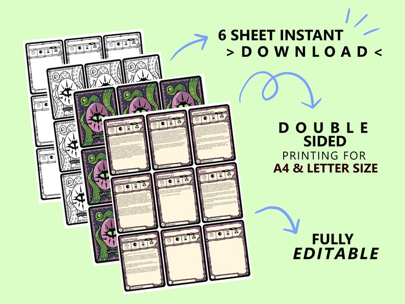 All 5E Spells Warlock Spell Cards Dnd 5e Full Colour Printable - Etsy ...