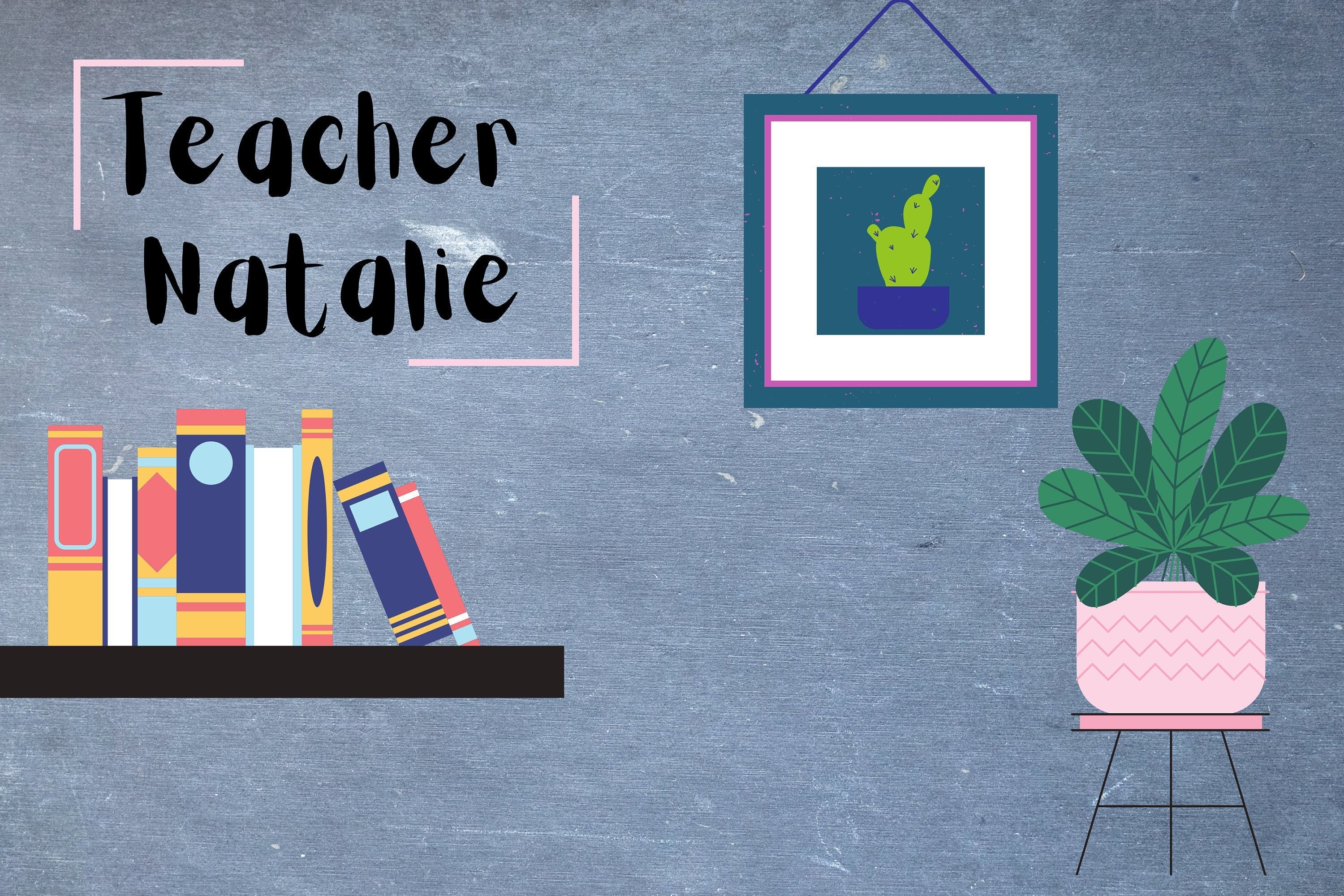 Virtual Teacher Background Online Teacher Backdrop Online Etsy