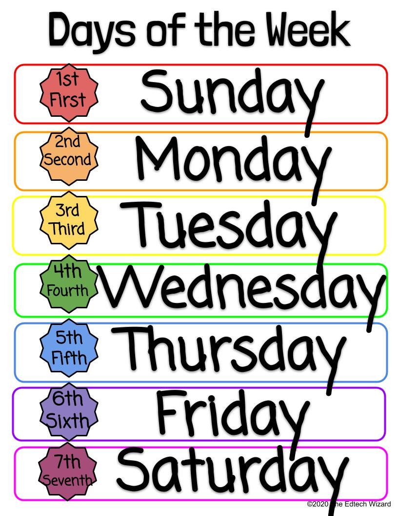 Days of the week