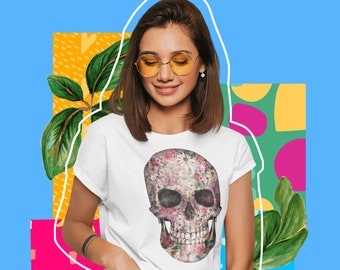 Skulls Short-Sleeve Unisex T-Shirt, graphic tee, witchy store, print tee, skull, dia de los muertos, tshirt, tshirt, Witchcraft, print shirt