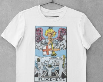 Judgment Tarot Card Unisex T-Shirt, tarot t shirt, Tshirts, Tarot deck, Witchcraft, print shirt tee, graphic tees, tarot shirt, gift