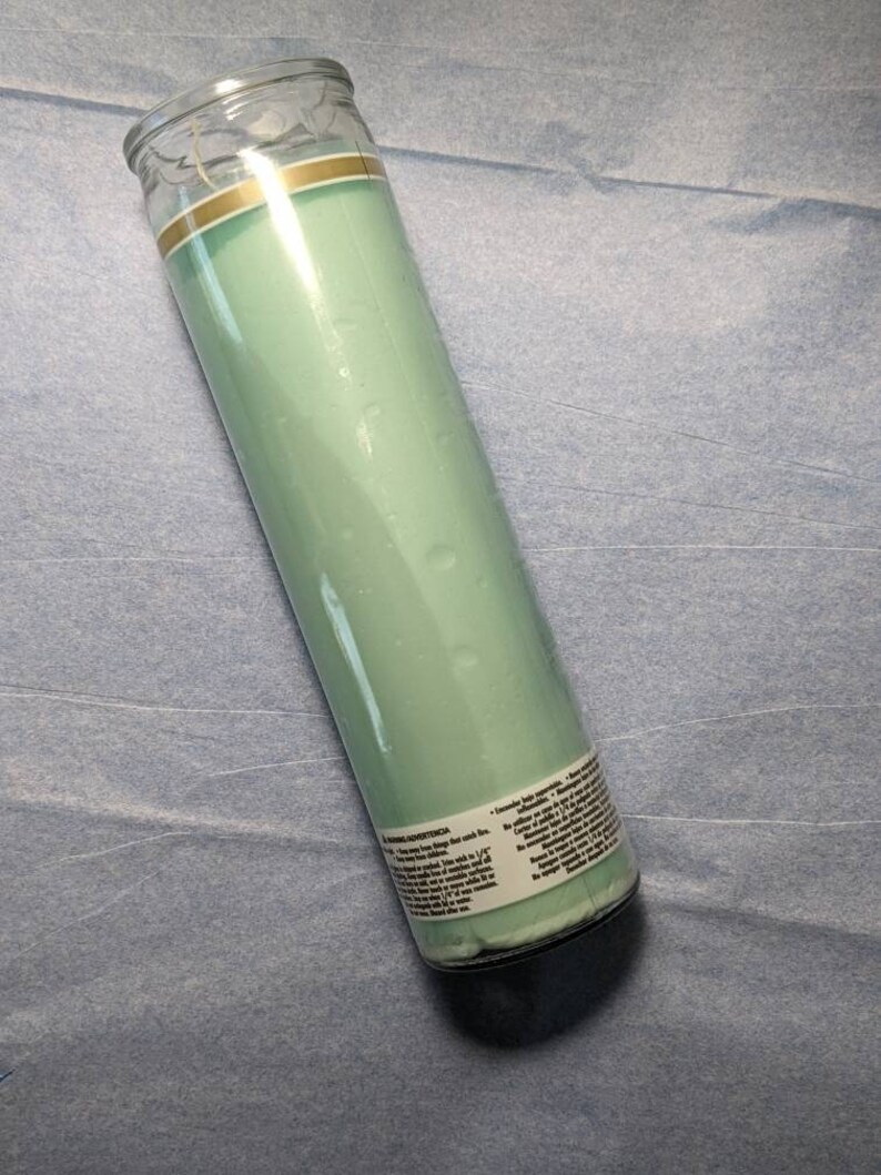 Candle Glass Jar Prayer 8 In Prayer Candle Jar Witch Etsy