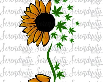 Free Sunflower Pot Leaf Svg SVG PNG EPS DXF File