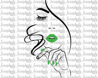 Download Smoking Woman Svg Etsy