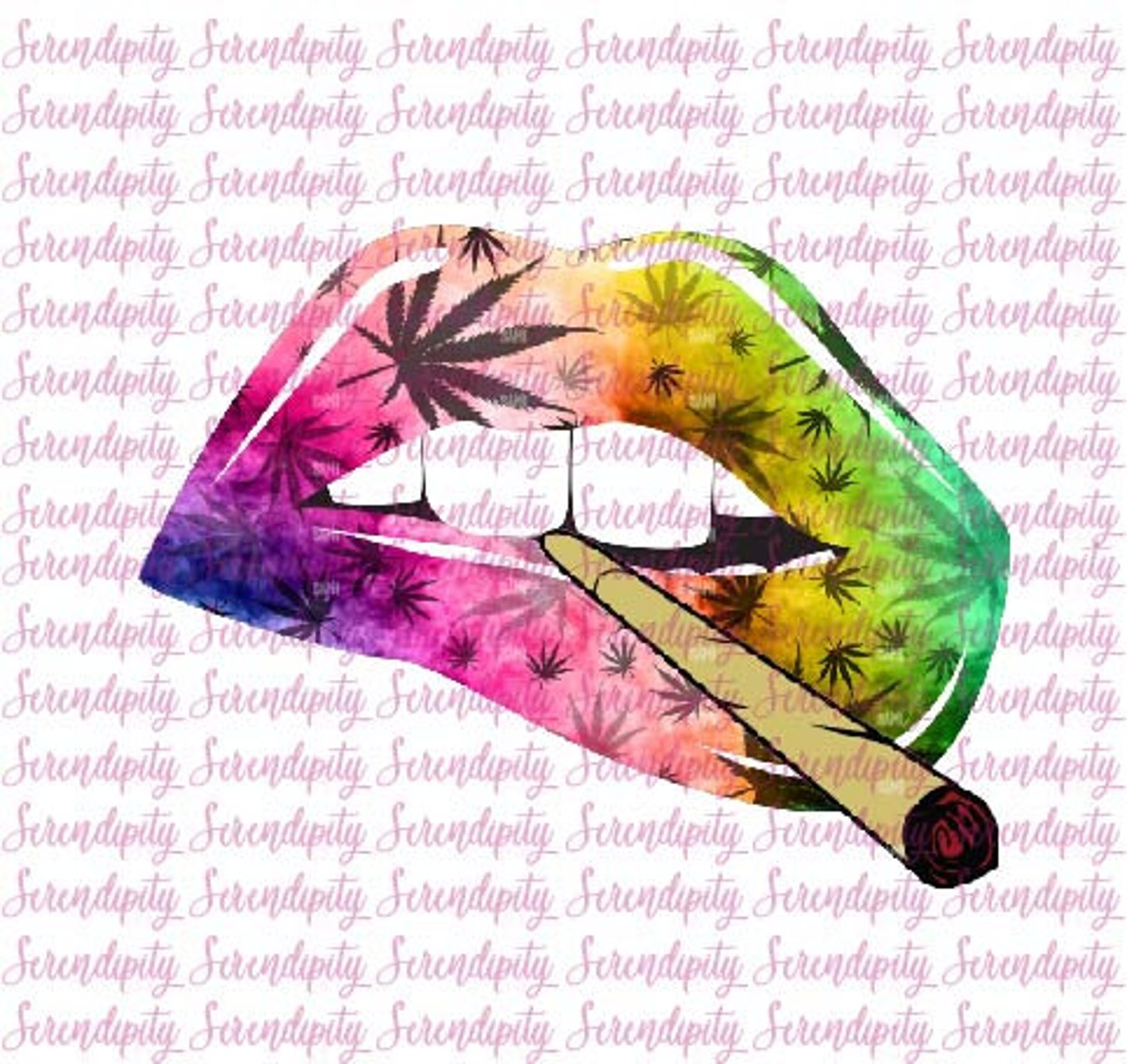 Rainbow Smoke Lips PNG File / Smoking Lips PNG / Cannabis PNG Etsy