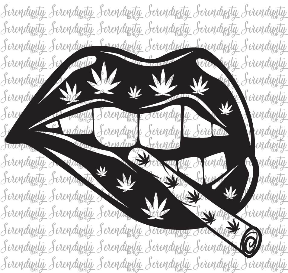 Prints Cannabis PNG File Lips png Marijuana png Weed png Smoking Lips