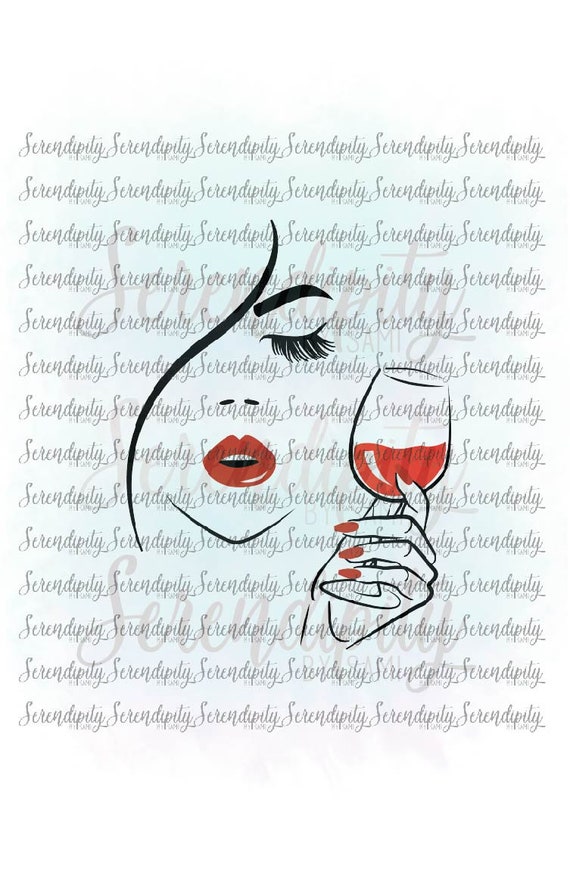 Download Woman Drinking Red Wine Svg And Png File Red Wine Png Red Etsy
