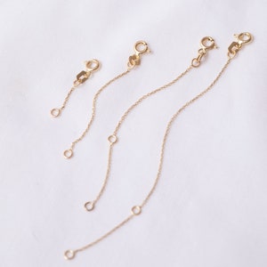 18k or 14k Solid Gold Necklace or Bracelet Extender, Removal