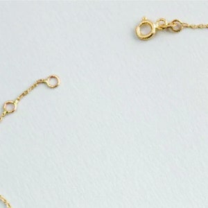 14K Gold Tiny Cross Bracelet, Mini Sideways Cross Bracelet, Celebrity Style Cross Bracelet Gift For Christmas Gift For Mother, Baptism Gift image 6