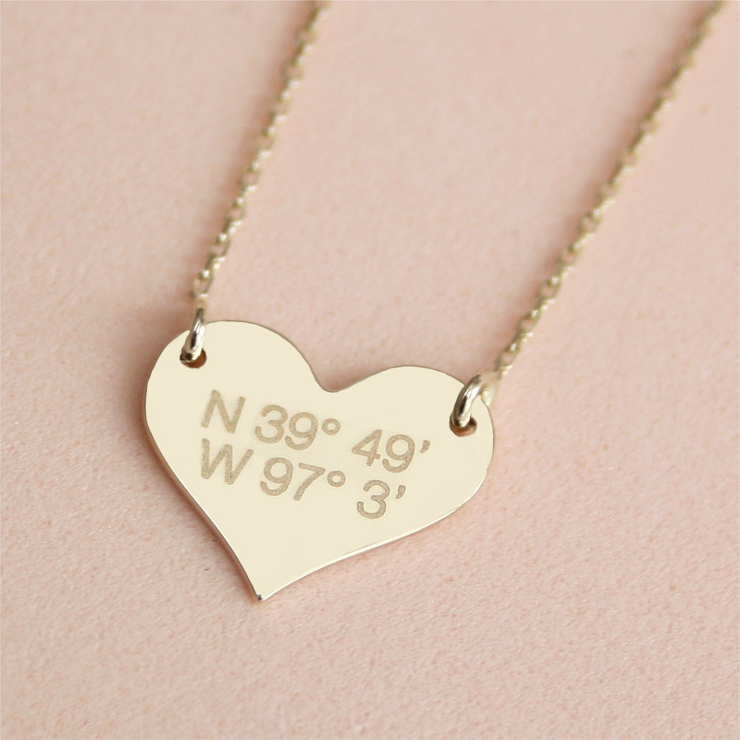 14K Gold Heart Name Necklace Personalized Heart Name Etsy