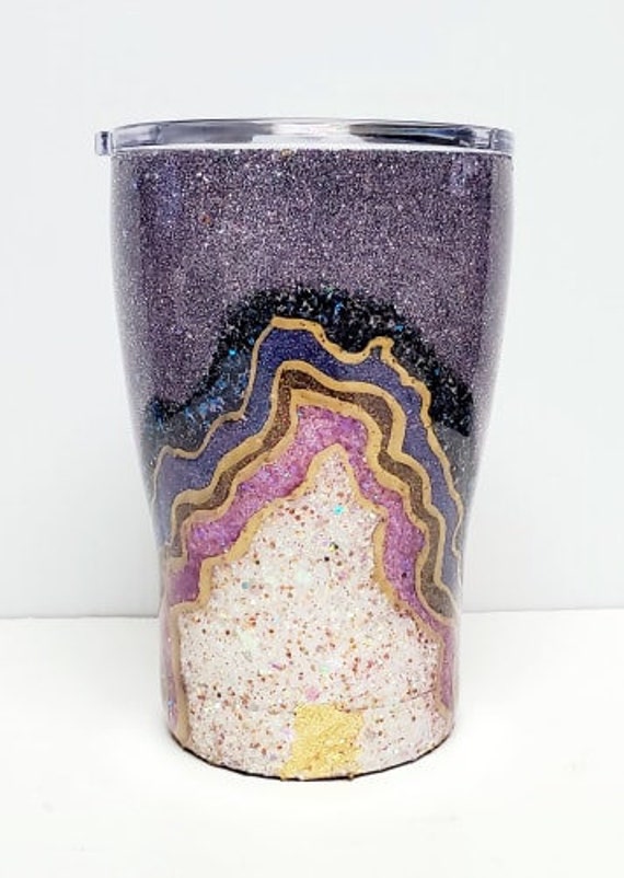 geode glitter tumbler