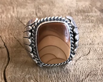 Oregon Picture Jasper Ring 8 1/2