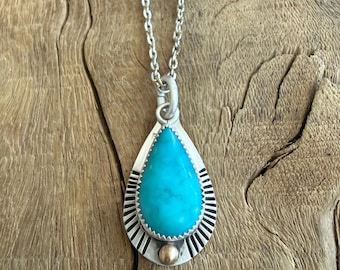 Natural Kingman Turquoise Pendant