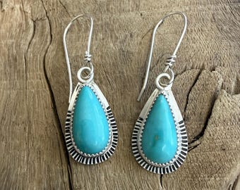 Natural Kingman Turquoise Earrings
