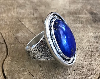 Lapis lazuli Sterling Ring 8