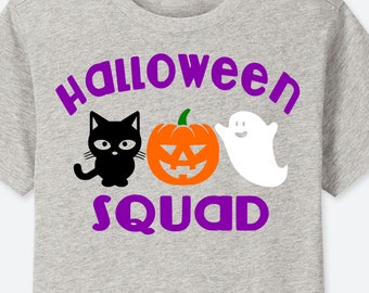 Halloween SVG, Halloween Squad SVG, Halloween clipart, Girls Halloween Shirt, Halloween cutfile, Halloween Shirt svg, trick or treat svg