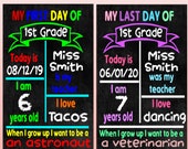 First And Last Day Chalkboard Bundle SVG- First Day of School Chalkboard SVG- Chalkboard Sign SVG- Back to School Svg-Last Day of School svg